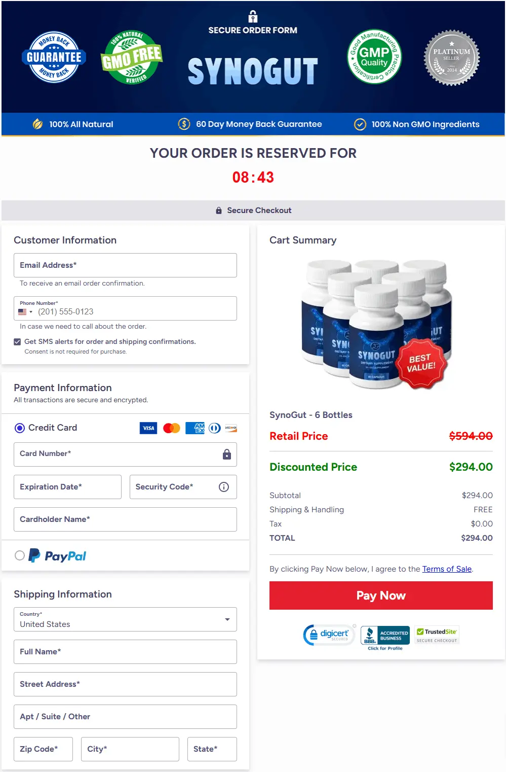 synogut buy page